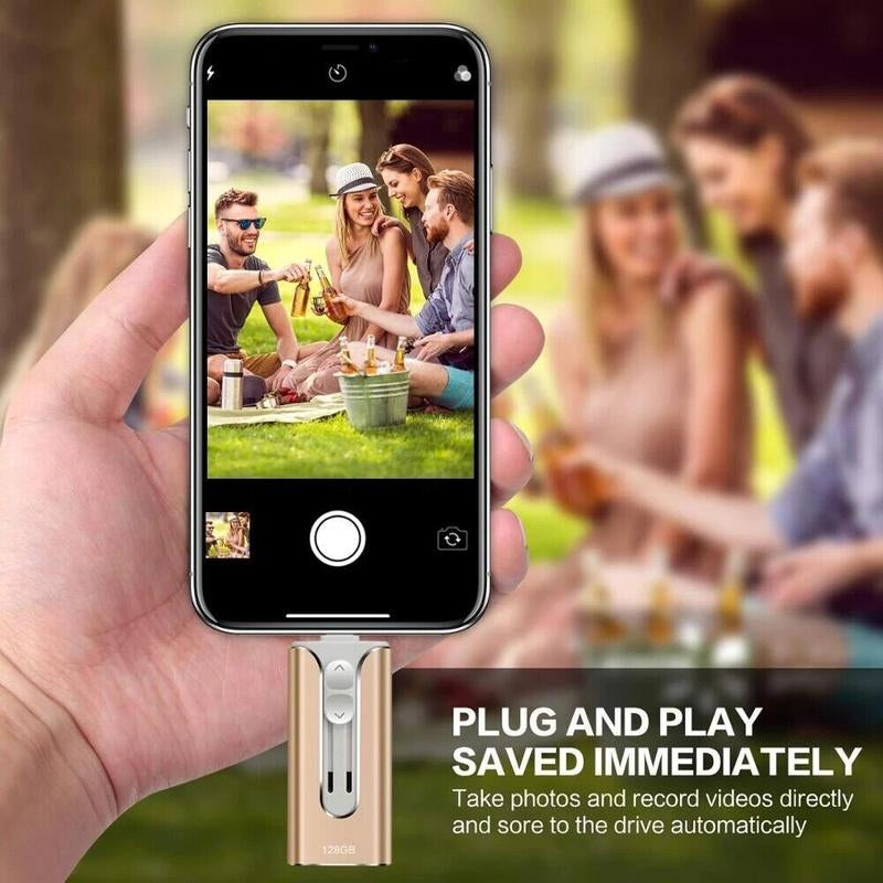 4 in 1 USB Flash Drive 64GB/128GB/256GB/512GB/1TB, High Speed USB 3.0 Memory Stick for Iphone & Type-C & Android Phones, PC, Multi-Purpose Photo Stick Thumb Drive Pendrive
